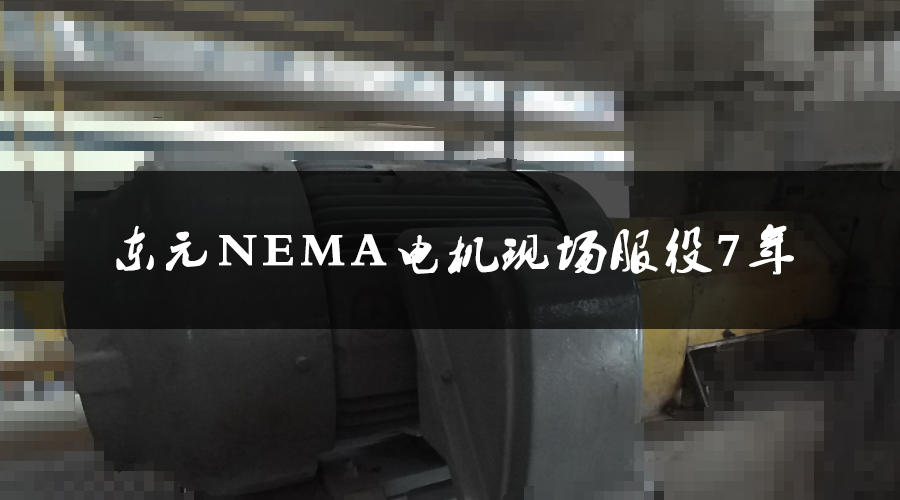 東元NEMA電機(jī)服役7年，運(yùn)行狀態(tài)良好，現(xiàn)場檢測運(yùn)行狀態(tài)