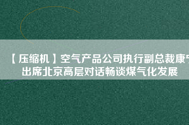 【壓縮機(jī)】空氣產(chǎn)品公司執(zhí)行副總裁康寧出席北京高層對話暢談煤氣化發(fā)展