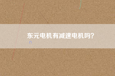 東元電機(jī)有減速電機(jī)嗎？