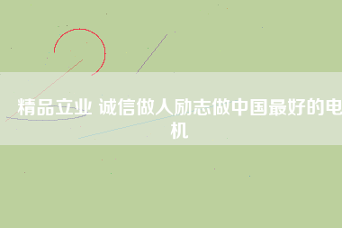 精品立業(yè) 誠信做人勵志做中國最好的電機(jī)
          