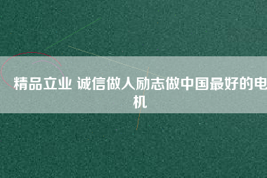 精品立業(yè) 誠信做人勵志做中國最好的電機(jī)
          