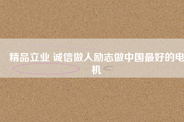 精品立業(yè) 誠信做人勵志做中國最好的電機(jī)
          