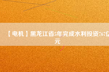 【電機(jī)】黑龍江省5年完成水利投資767億元
          