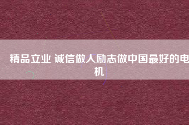 精品立業(yè) 誠信做人勵志做中國最好的電機(jī)
          