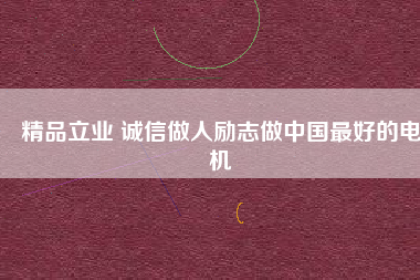 精品立業(yè) 誠信做人勵志做中國最好的電機(jī)
          