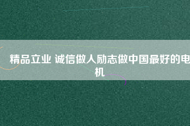 精品立業(yè) 誠信做人勵志做中國最好的電機(jī)
          