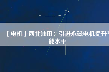 【電機(jī)】西北油田：引進(jìn)永磁電機(jī)提升節(jié)能水平
          