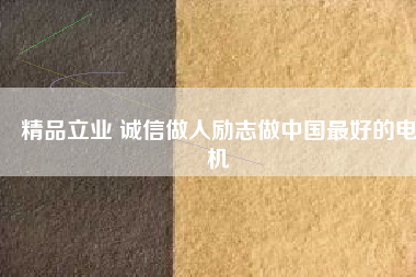 精品立業(yè) 誠信做人勵志做中國最好的電機(jī)
          