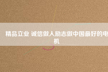 精品立業(yè) 誠信做人勵志做中國最好的電機(jī)
          