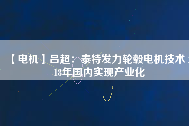 【電機(jī)】呂超：泰特發(fā)力輪轂電機(jī)技術(shù) 2018年國內(nèi)實(shí)現(xiàn)產(chǎn)業(yè)化
          