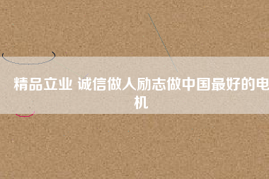 精品立業(yè) 誠信做人勵志做中國最好的電機(jī)
          