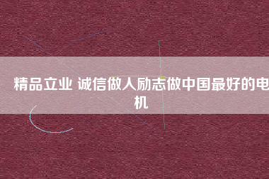 精品立業(yè) 誠信做人勵志做中國最好的電機(jī)
          