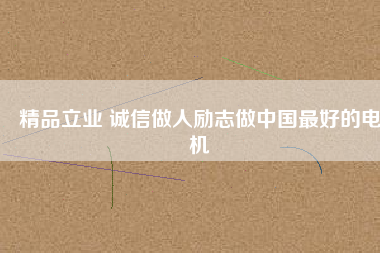 精品立業(yè) 誠信做人勵志做中國最好的電機(jī)
          