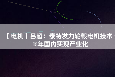 【電機(jī)】呂超：泰特發(fā)力輪轂電機(jī)技術(shù) 2018年國內(nèi)實(shí)現(xiàn)產(chǎn)業(yè)化
          