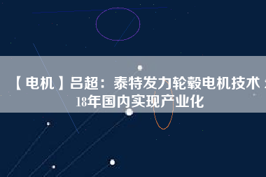 【電機(jī)】呂超：泰特發(fā)力輪轂電機(jī)技術(shù) 2018年國內(nèi)實(shí)現(xiàn)產(chǎn)業(yè)化
          