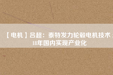 【電機(jī)】呂超：泰特發(fā)力輪轂電機(jī)技術(shù) 2018年國內(nèi)實(shí)現(xiàn)產(chǎn)業(yè)化
          