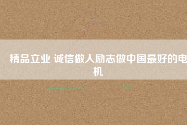 精品立業(yè) 誠信做人勵志做中國最好的電機(jī)
          