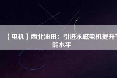 【電機(jī)】西北油田：引進(jìn)永磁電機(jī)提升節(jié)能水平
          