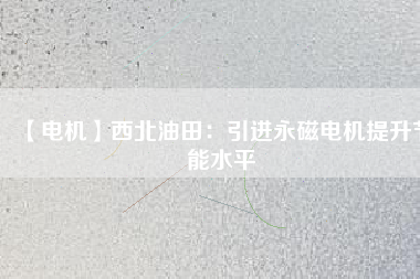 【電機(jī)】西北油田：引進(jìn)永磁電機(jī)提升節(jié)能水平
          