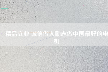 精品立業(yè) 誠信做人勵志做中國最好的電機(jī)
          