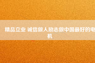 精品立業(yè) 誠信做人勵志做中國最好的電機(jī)
          