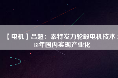 【電機(jī)】呂超：泰特發(fā)力輪轂電機(jī)技術(shù) 2018年國內(nèi)實(shí)現(xiàn)產(chǎn)業(yè)化
          