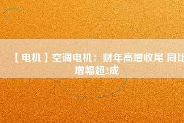 【電機(jī)】空調(diào)電機(jī)：財(cái)年高增收尾 同比增幅超2成
          