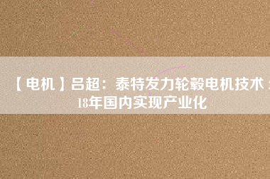 【電機(jī)】呂超：泰特發(fā)力輪轂電機(jī)技術(shù) 2018年國內(nèi)實(shí)現(xiàn)產(chǎn)業(yè)化
          