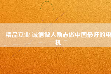 精品立業(yè) 誠信做人勵志做中國最好的電機(jī)
          