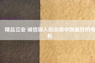 精品立業(yè) 誠信做人勵志做中國最好的電機(jī)
          