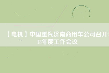 【電機(jī)】中國(guó)重汽濟(jì)南商用車公司召開2018年度工作會(huì)議
          